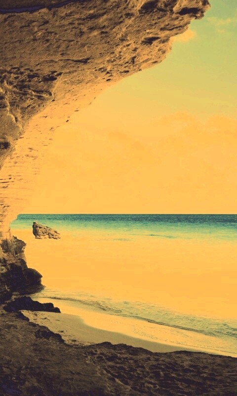 Скальный морской берег обои