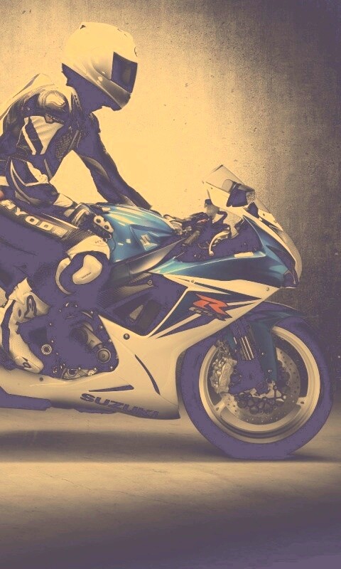 Suzuki и мотоциклист обои