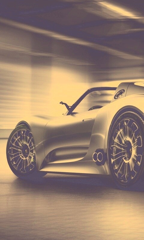 Porsche 918 Spider вид сзади обои