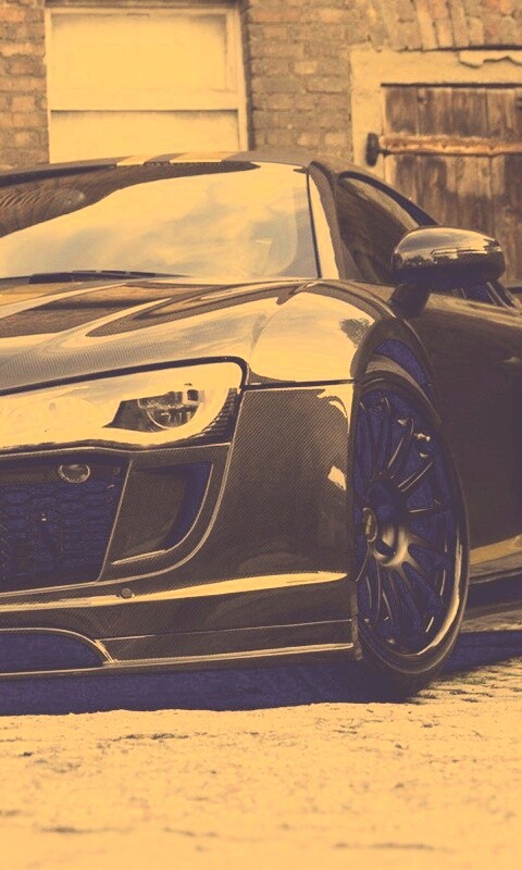 Черная Audi R8 обои