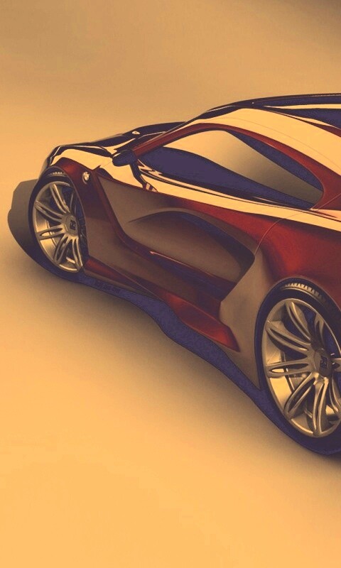 Красный концепт BMW обои