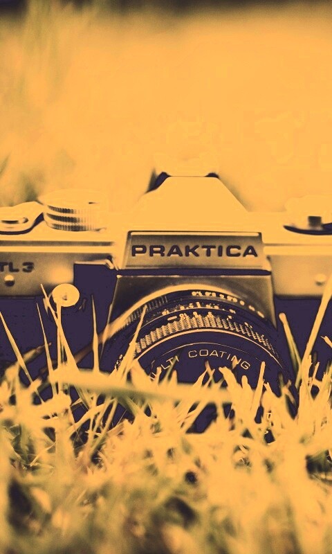 Фотоаппарат Praktica в траве обои