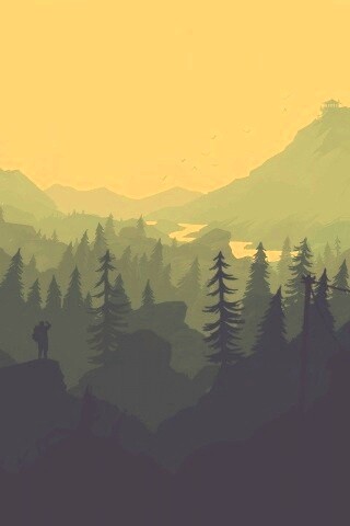 Зеленый Firewatch обои