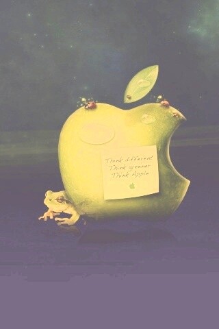 Think different, think greener, think Apple обои