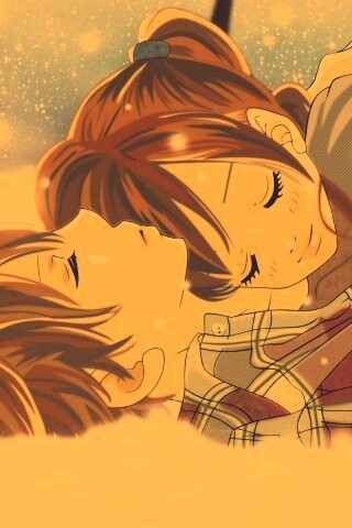 Двое на снегу из Bokura Ga Ita обои