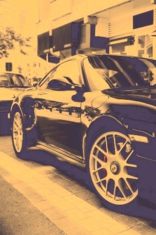 Чёрно-белое фото Porsche обои