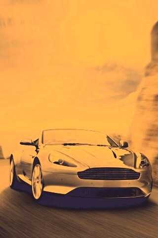 Aston Martin на повороте обои