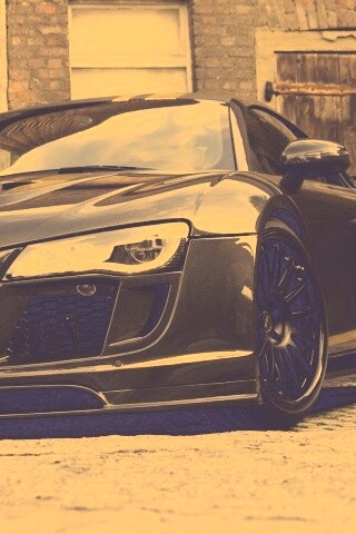 Черная Audi R8 обои