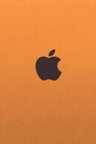 Apple на деревянном покрытие обои