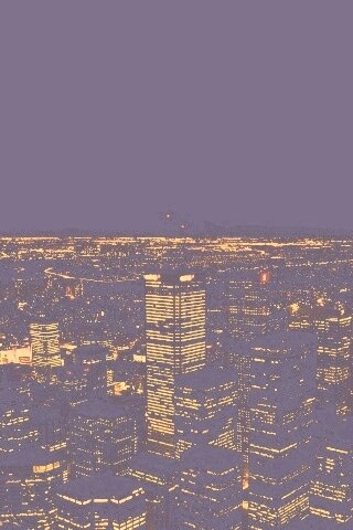 Вид на здания ночного города обои