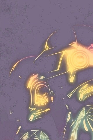 Яркий скетч Daft Punk обои