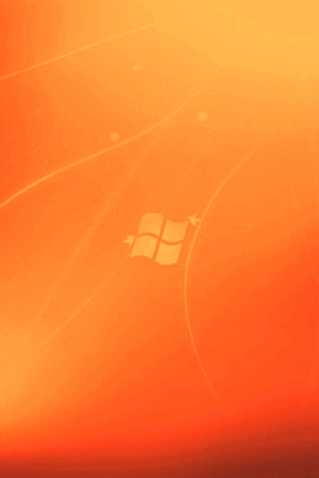 Оранжевый логотип Windows обои