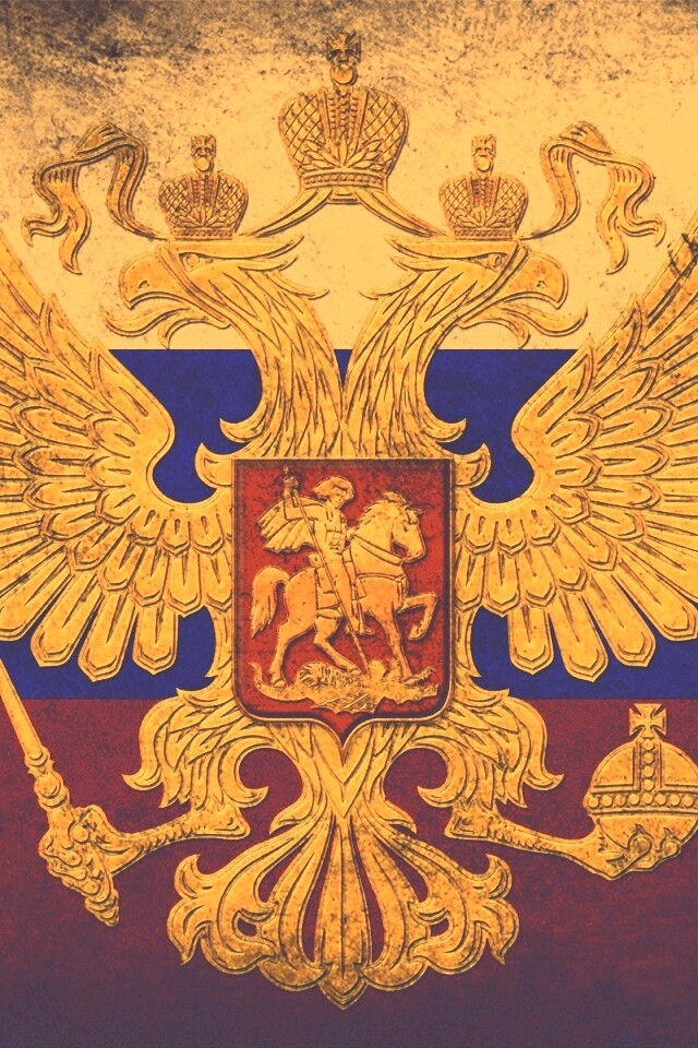Флаг России в стиле гранж обои