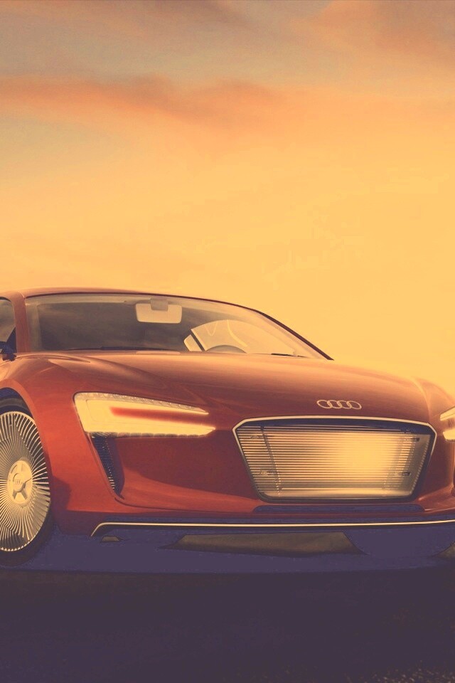 Красный автомобиль Audi обои