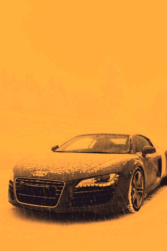 Audi R8 зимой обои