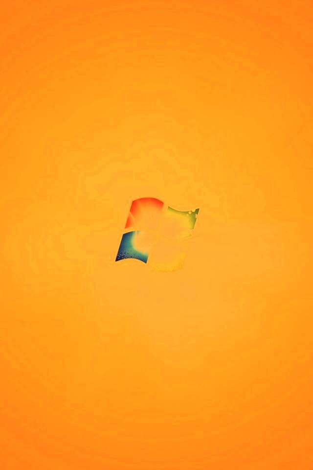 Яркий желтый логотип Windows 7 обои