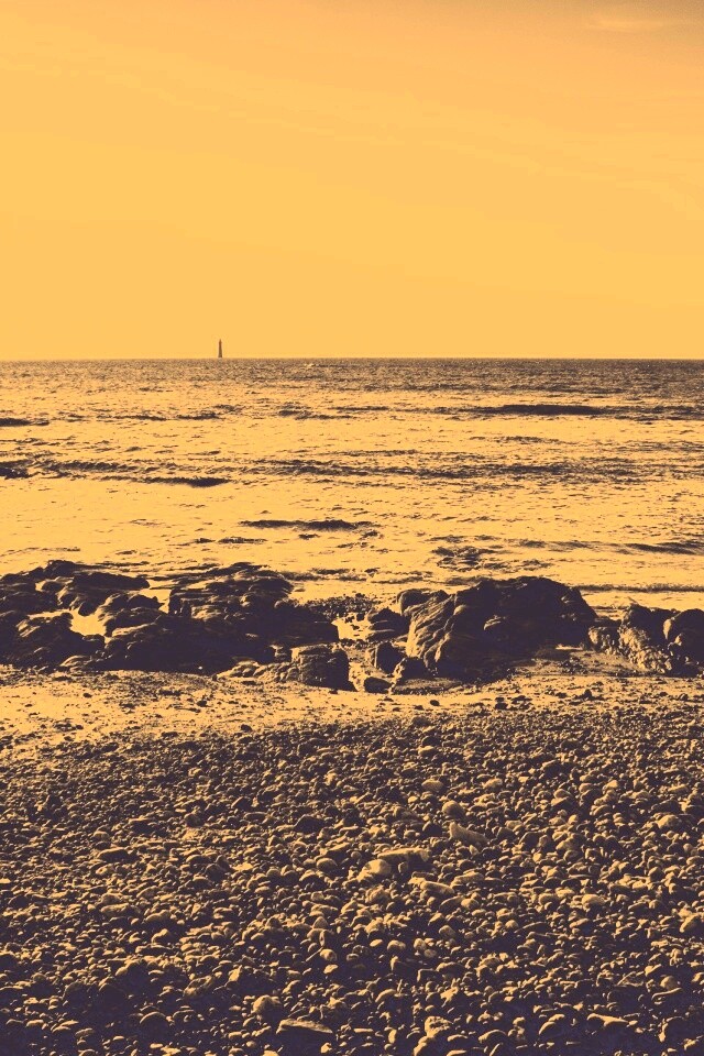 Чёрно-белое фото побережья обои