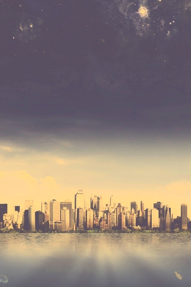 Город на острове обои