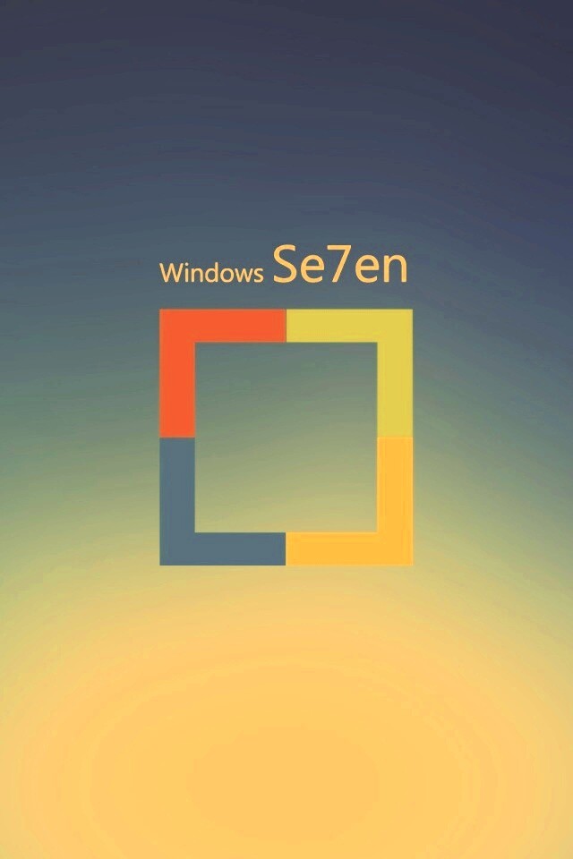 Квадратное лого Windows Seven обои