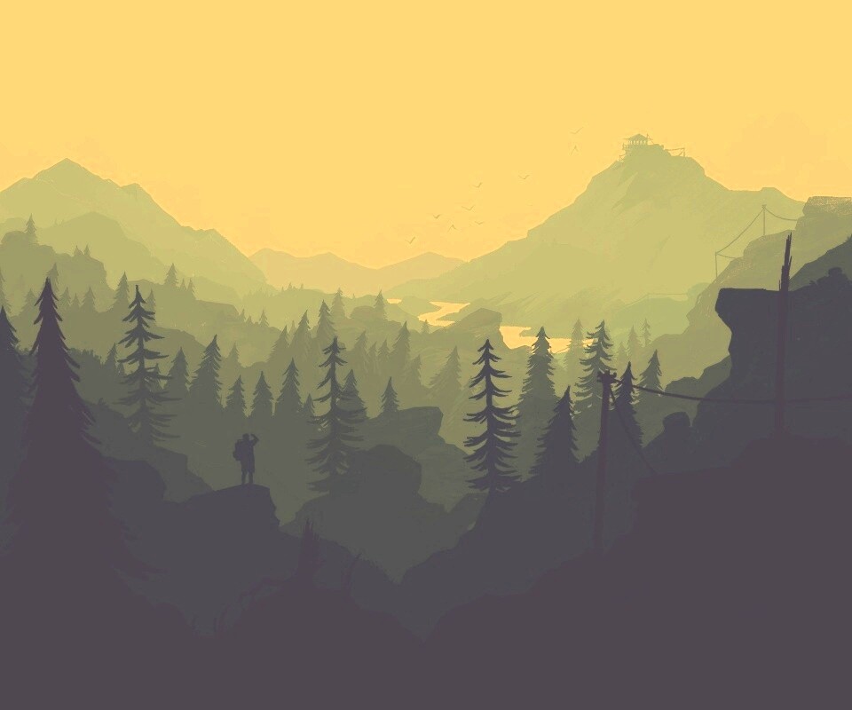 Зеленый Firewatch обои