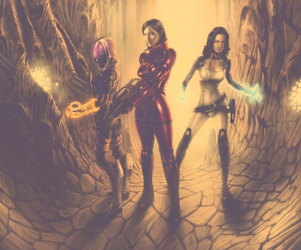 Девушки mass effect обои