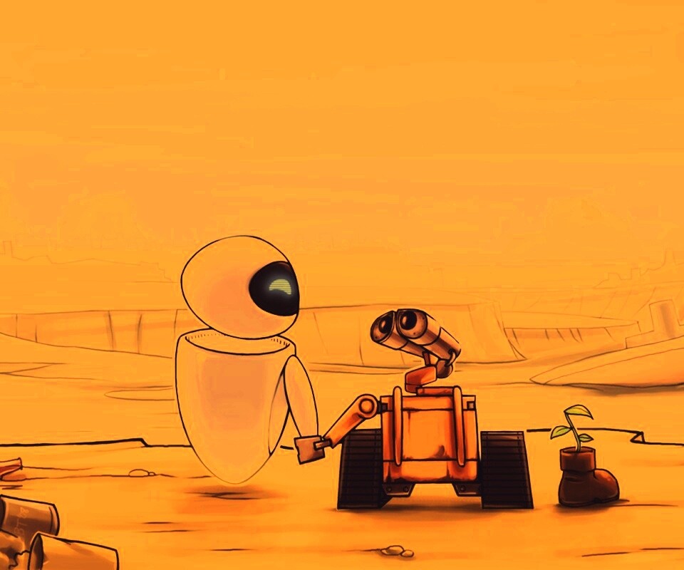 WALL-E и Ева обои