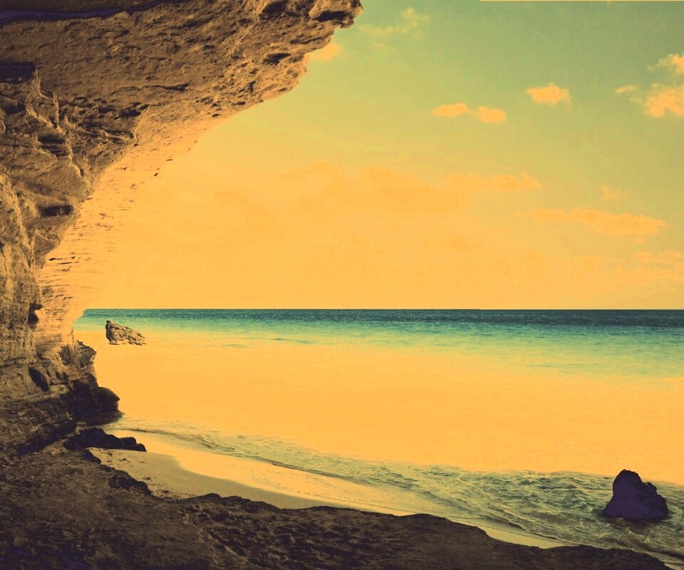 Скальный морской берег обои