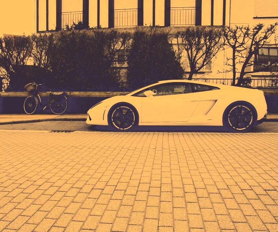 Белый Lamborghini обои