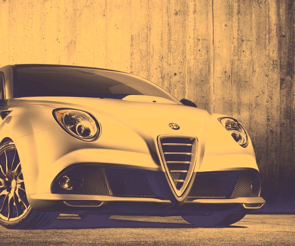 Alfa-Romeo вид спереди обои