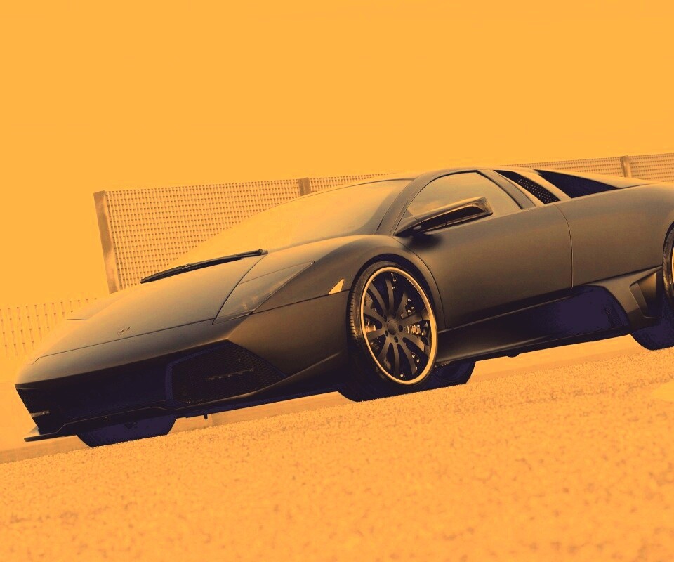 Lamborghini Reventon черного цвета обои