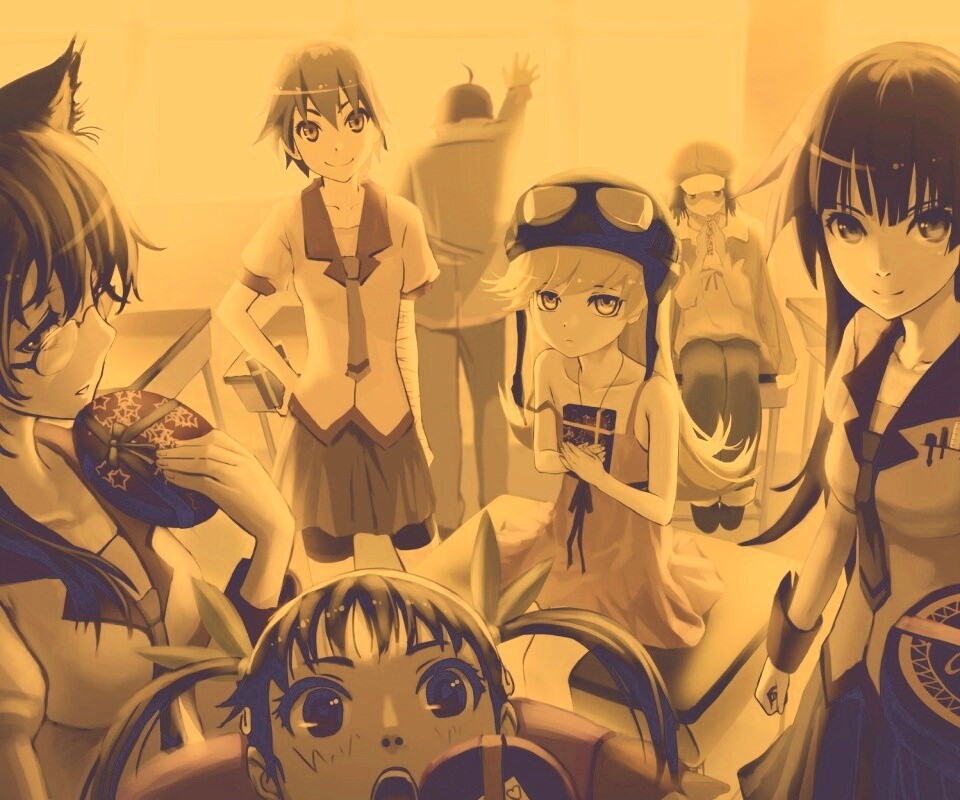 Девушки из Bakemonogatari обои