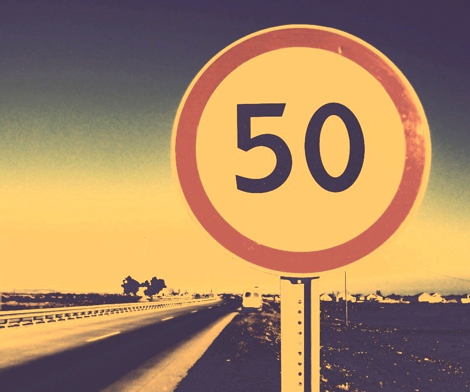 Ограничение скорости 50 км/ч обои