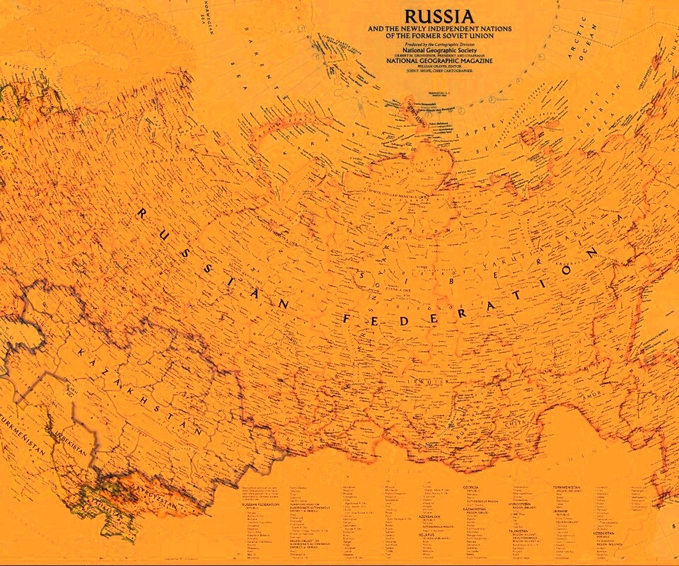 Карта России обои