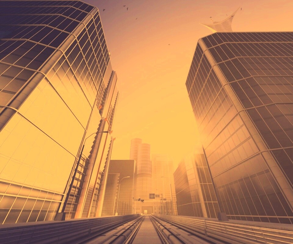 Улица из Mirrors Edge обои