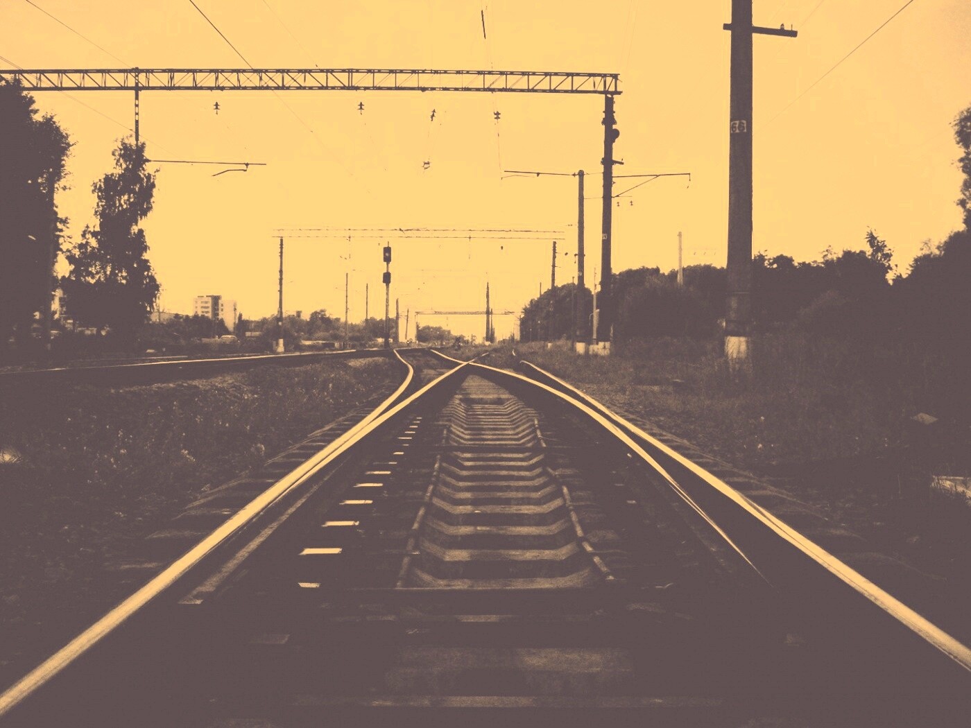 Железнодорожные пути обои