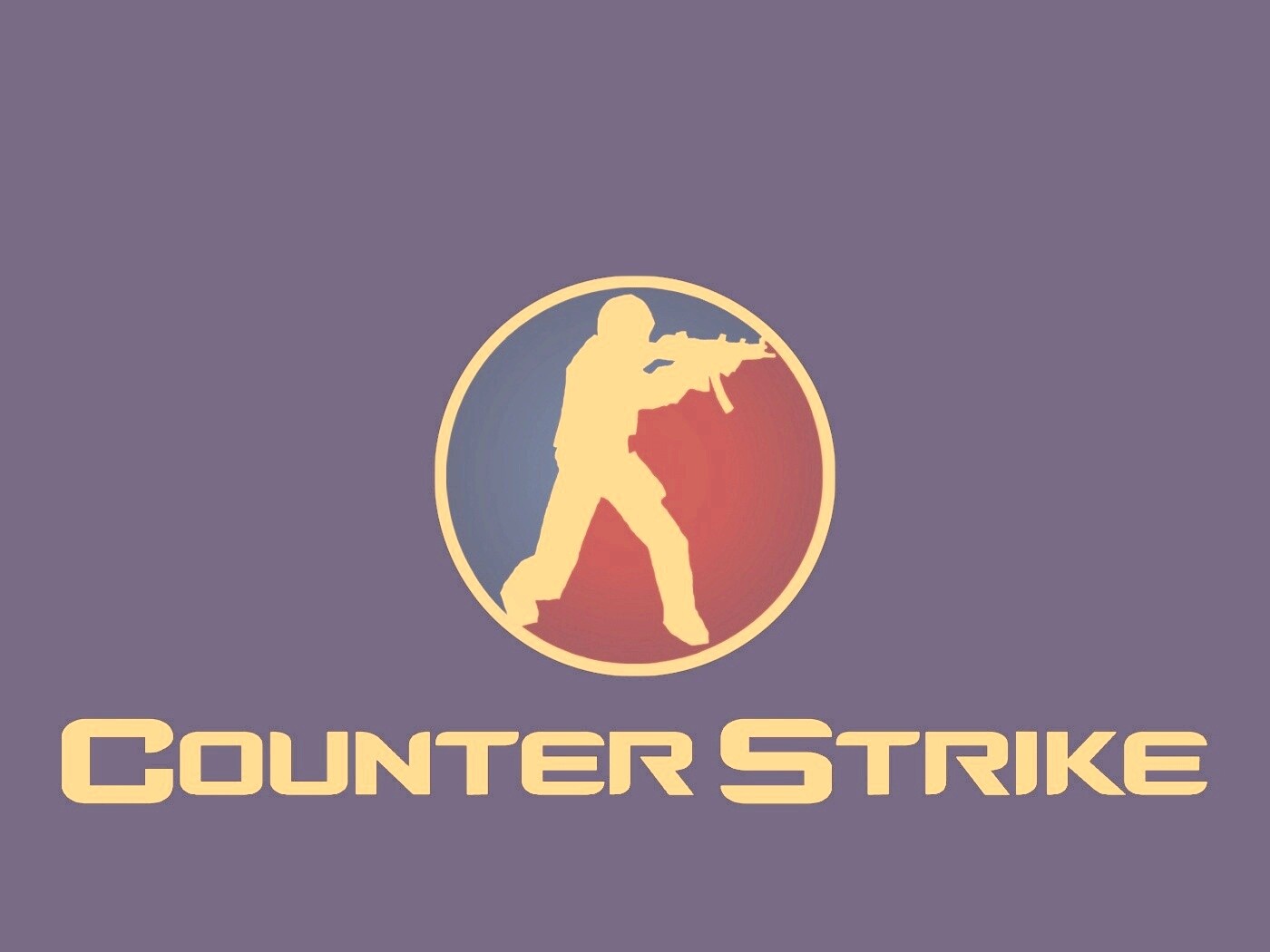 Логотип Counter Strike на черном фоне обои