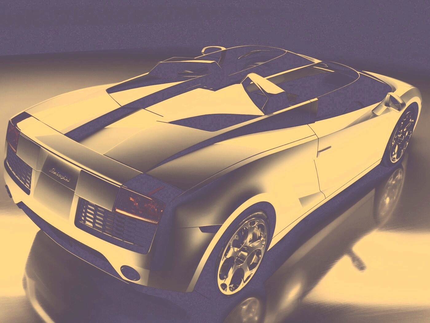 Светло-Серый Lamborghini (Сзади) обои