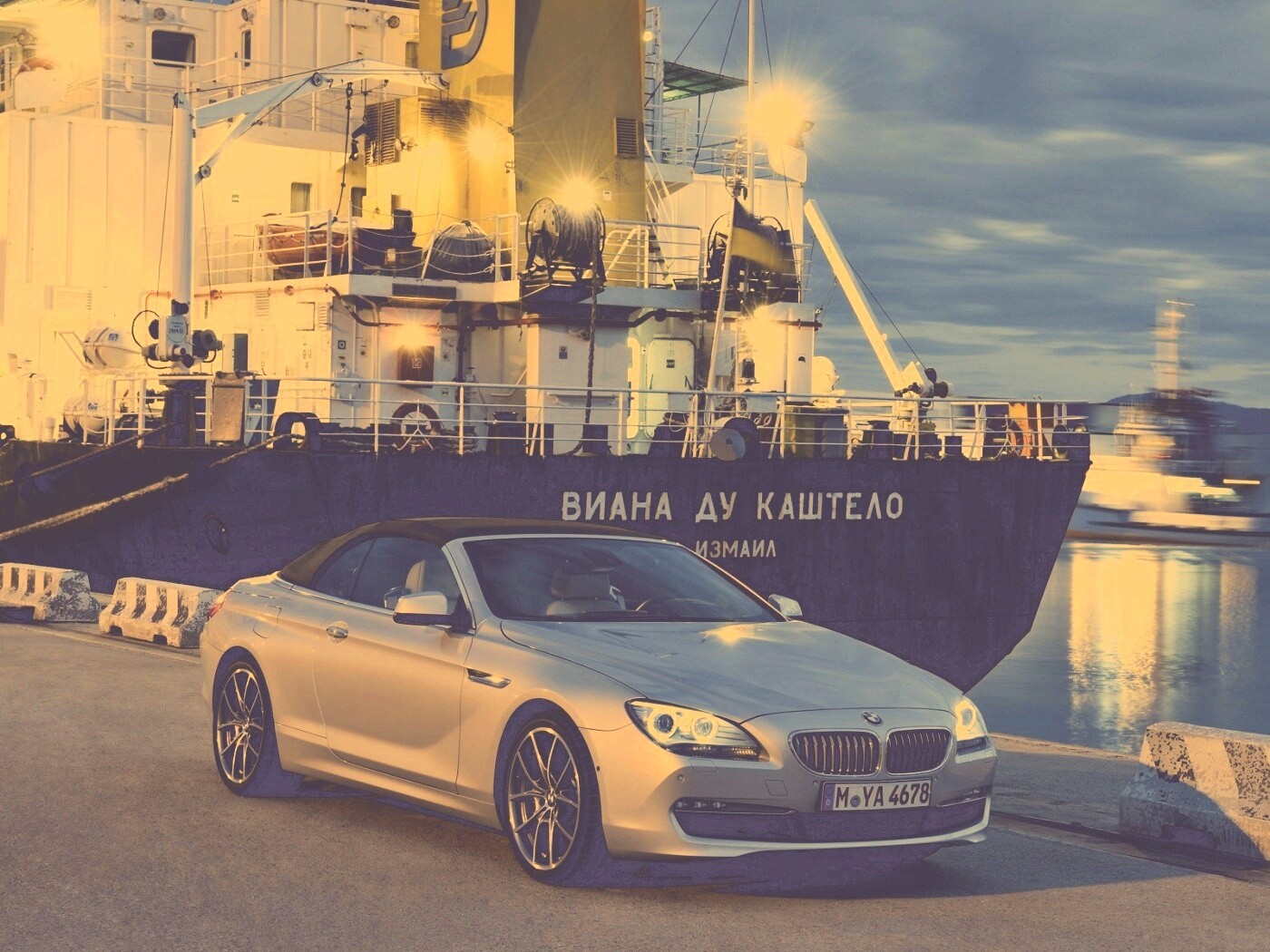 BMW 6 в порту обои