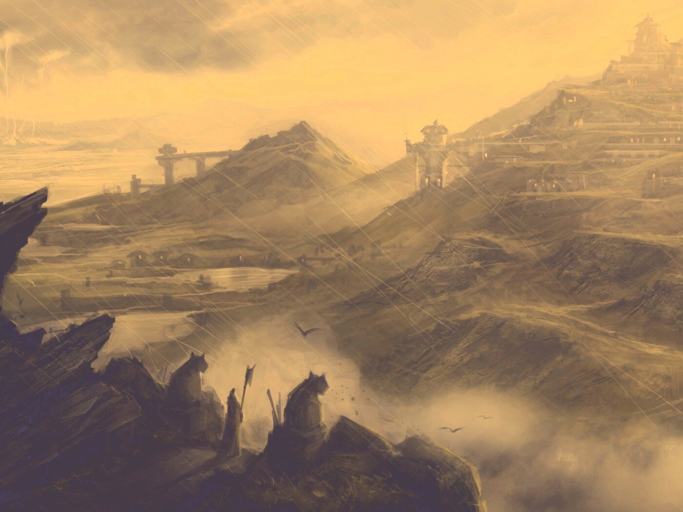 Пейзаж из Dragon Age 2 обои