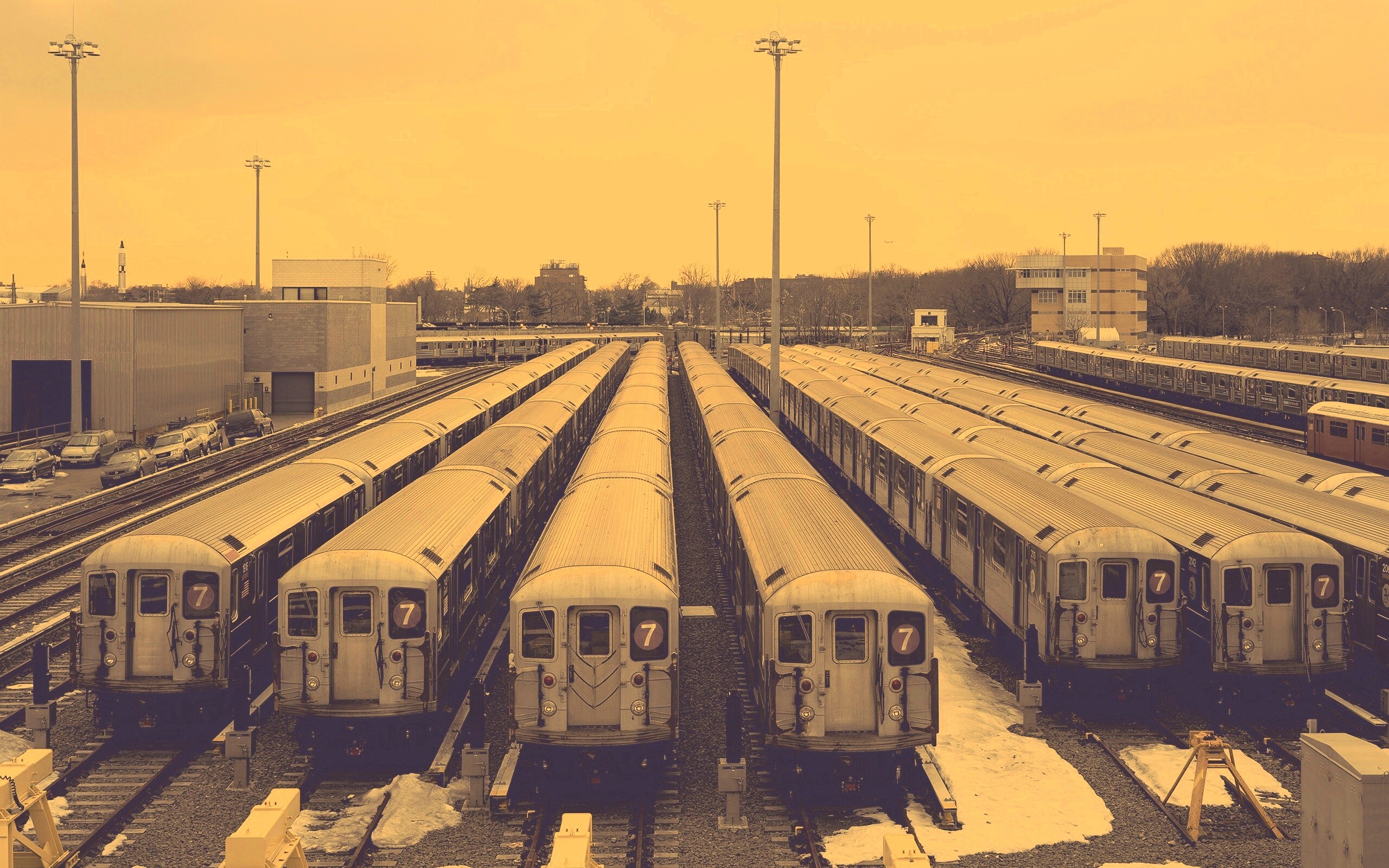 Вагоны метро на стоянке обои
