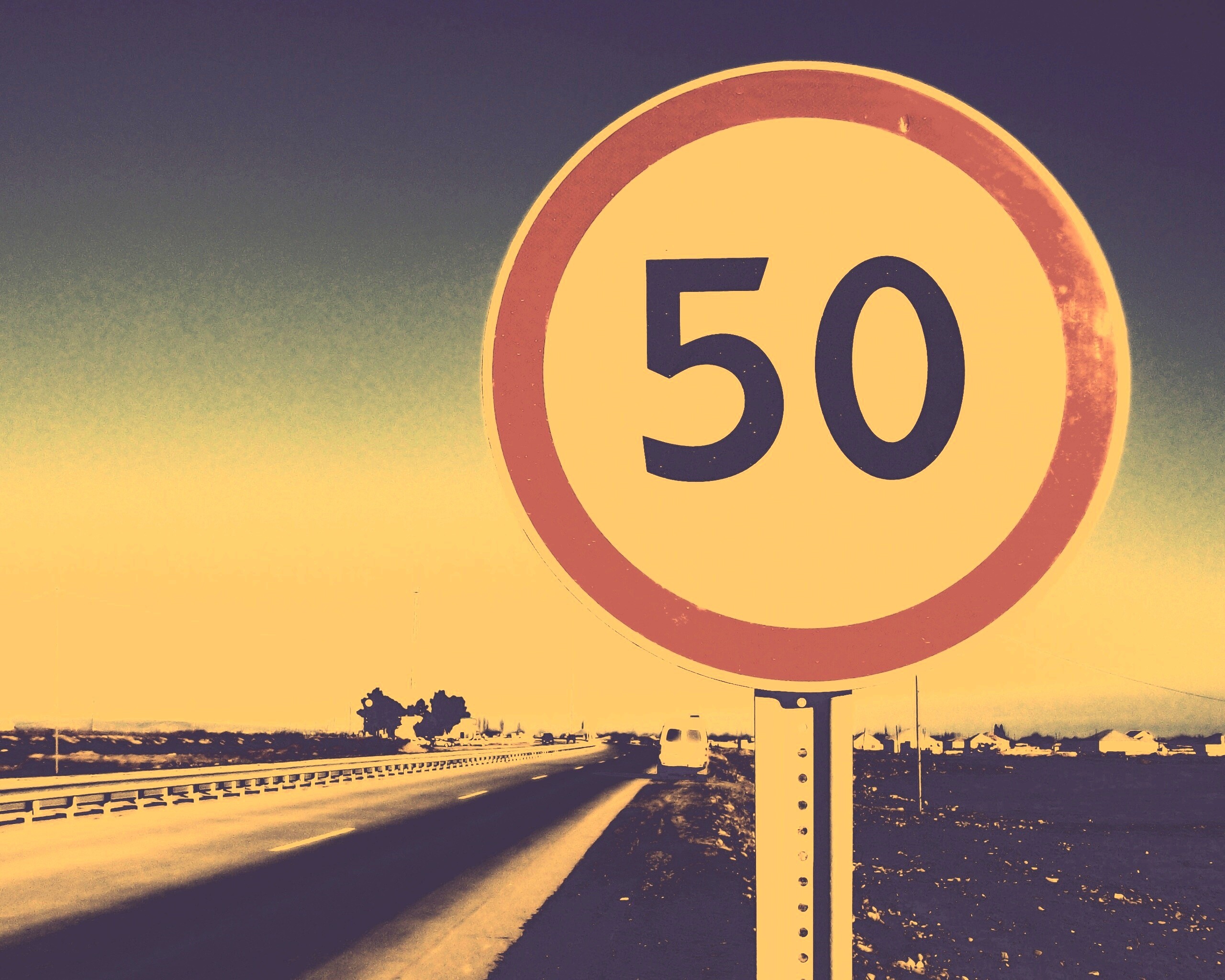 Ограничение скорости 50 км/ч обои