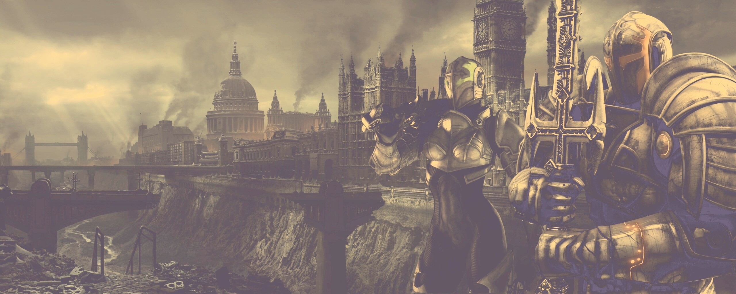 Постапокалиптический Лондон из игры обои