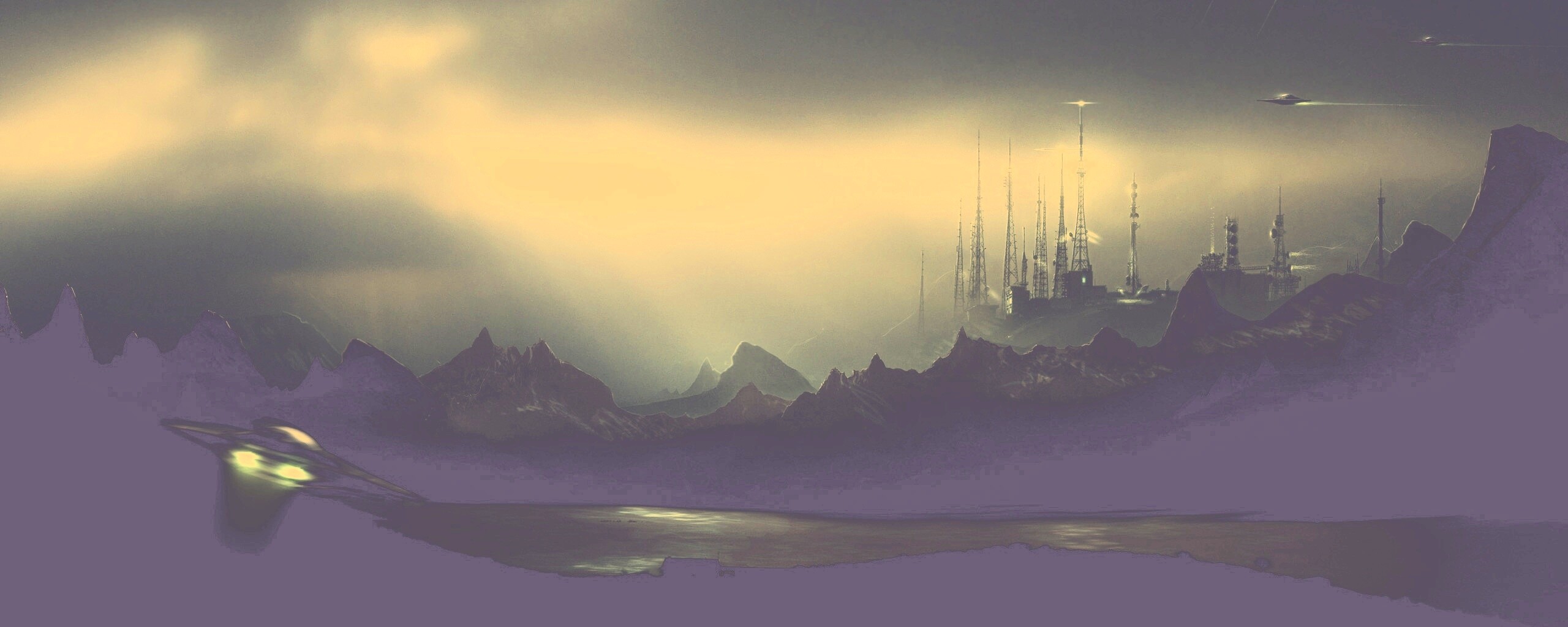 Долина в стиле SciFi обои