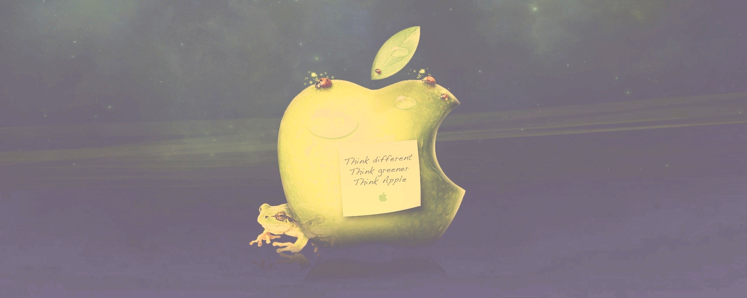 Think different, think greener, think Apple обои