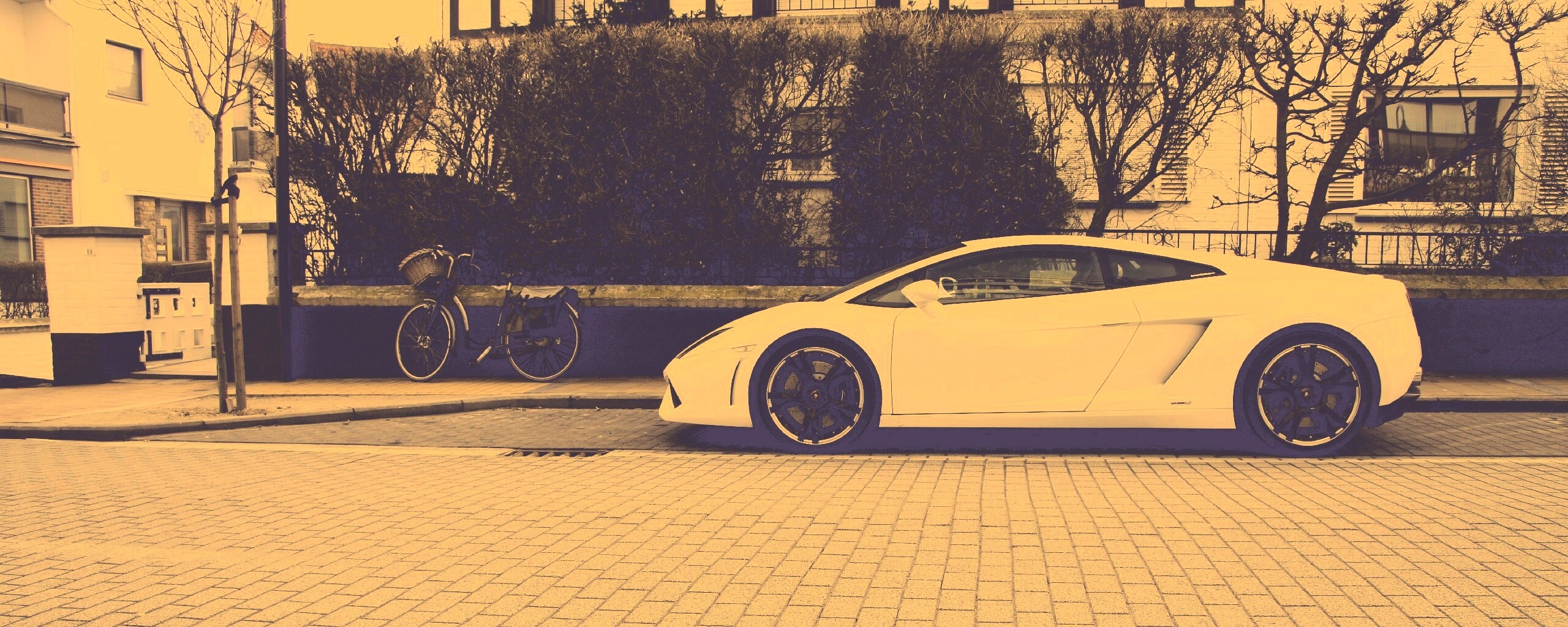 Белый Lamborghini обои