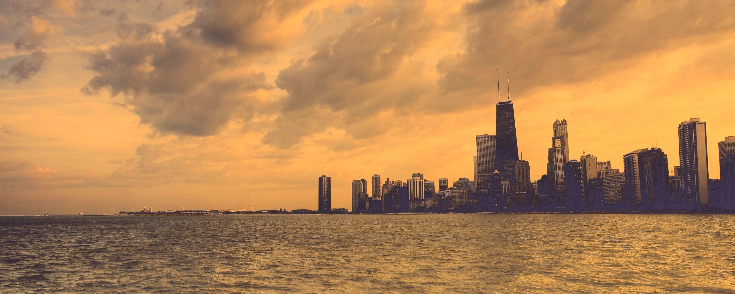 Вид на Чикаго обои