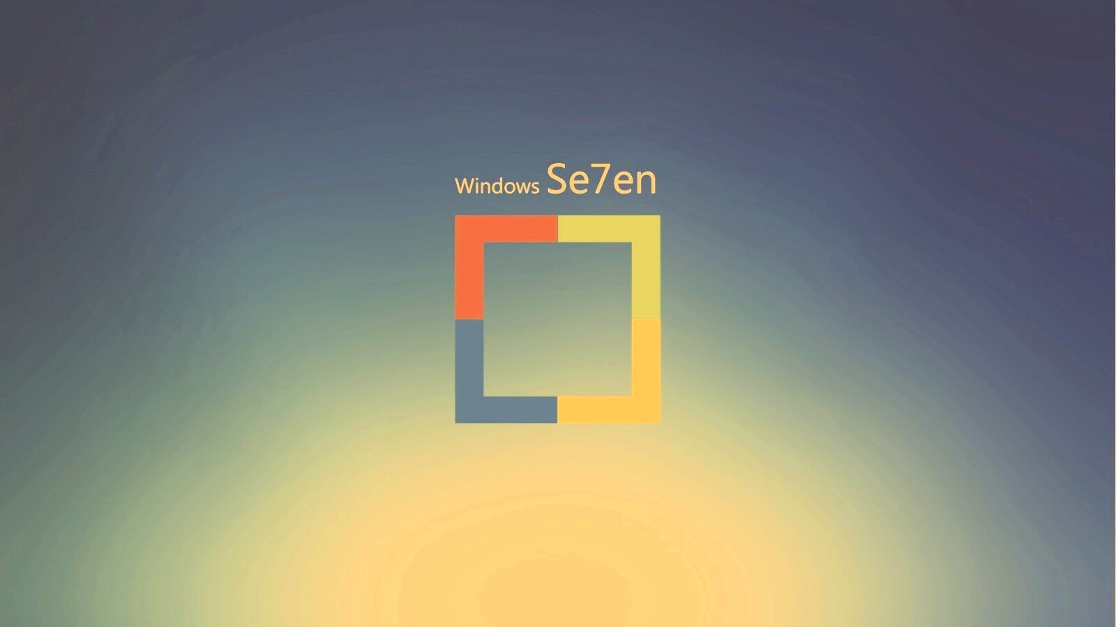 Квадратное лого Windows Seven обои