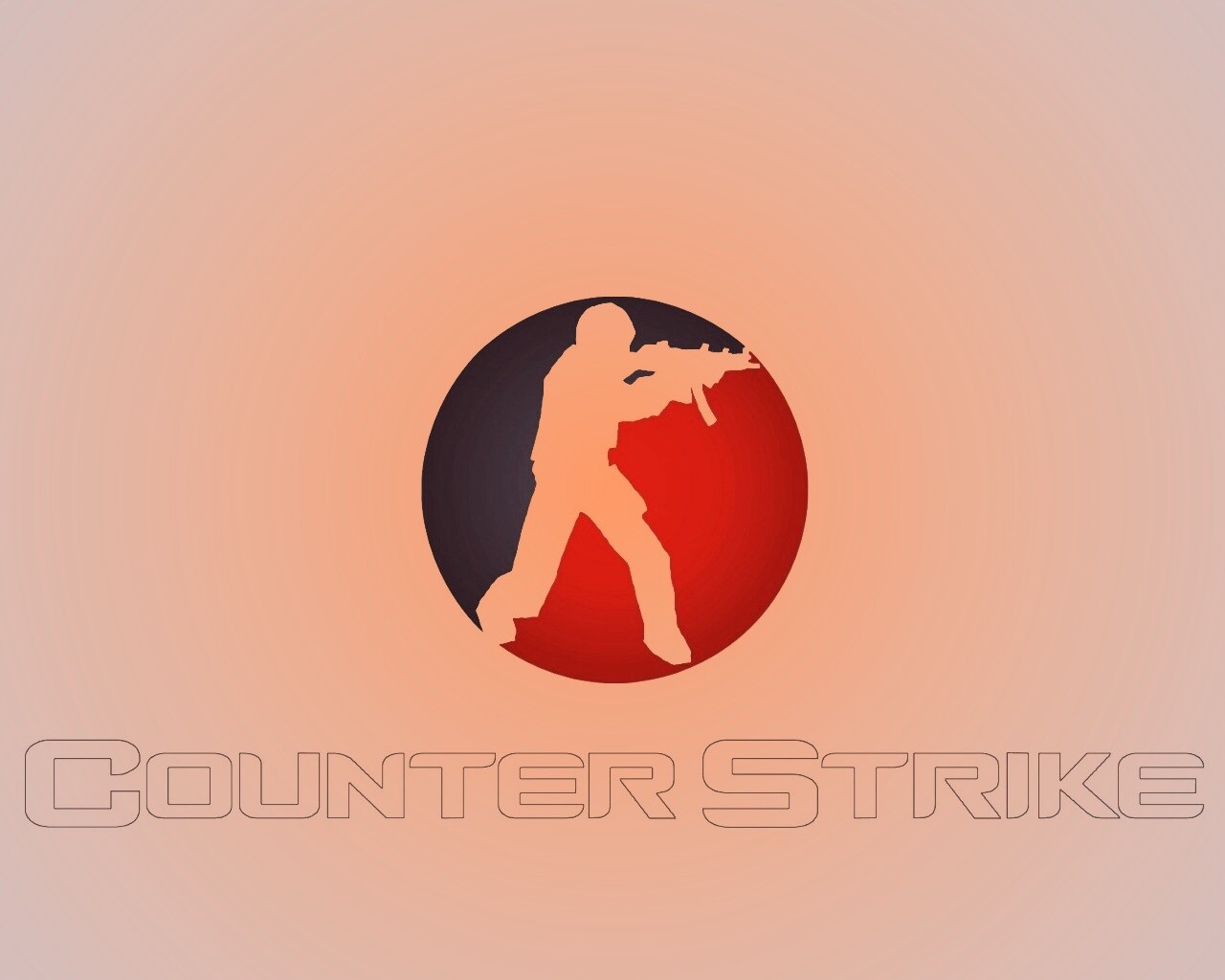 Логотип Counter Strike на белом фоне обои