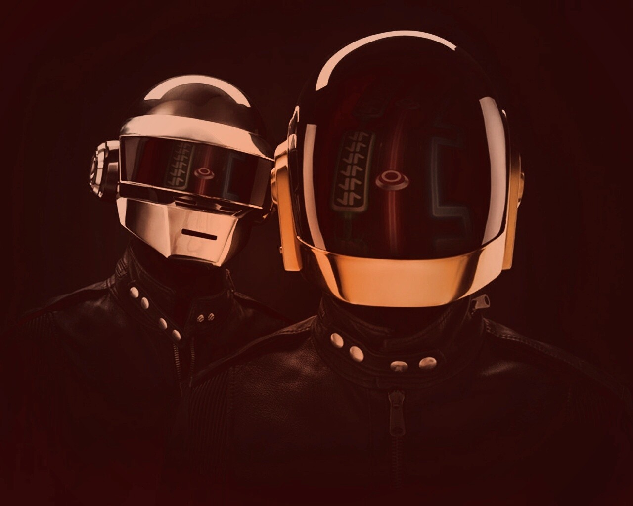 Daft Punk на темном фоне обои