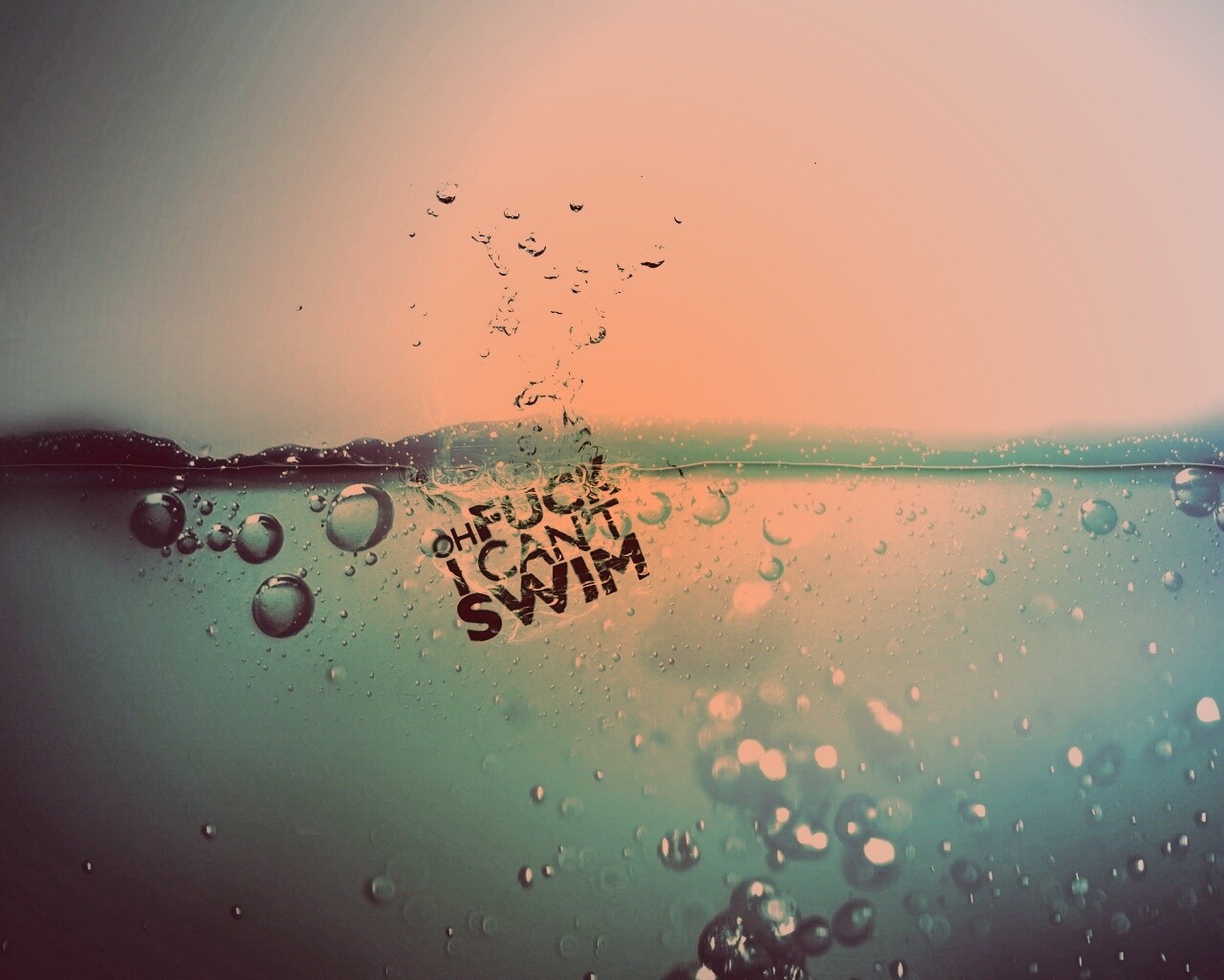 Oh fuck i cant swim обои